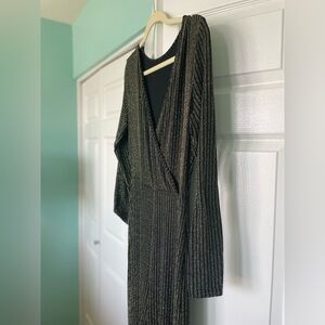 Black & Gold Sparkly Jumpsuit